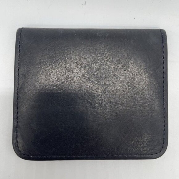 Vintage Rare COACH Black Leather Coin Holder Gold Snap Closer Fold Square Pouch - Picture 9 of 12